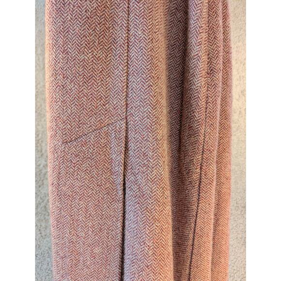 Evan Picone Red Herringbone Pencil Skirt Size 10 Velvet Belt Lined Retro - Picture 8 of 9